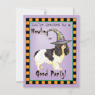 English Toy Spanel Halloween Einladung