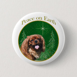 English Toy Spanel Peace Button