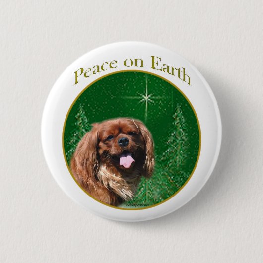 English Toy Spanel Peace Button (Vorderseite)