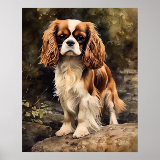 English Toy Spaniel Dog Art Print Poster (Vorne)