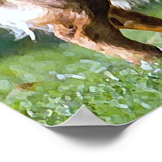 English Toy Spaniel Dog Poster Print (Ecke)