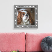 English Toy Spaniel Foto und Name Leinwanddruck (Insitu (Wohnzimmer))