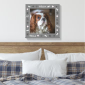 English Toy Spaniel Foto und Name Leinwanddruck (Insitu (Schlafzimmer))