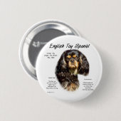 English Toy Spaniel (King charles) Historisches De Button (Vorne & Hinten)