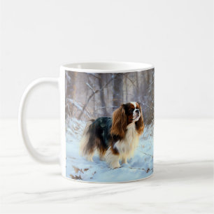 English Toy Spaniel Lass es schneien Weihnachten  Kaffeetasse