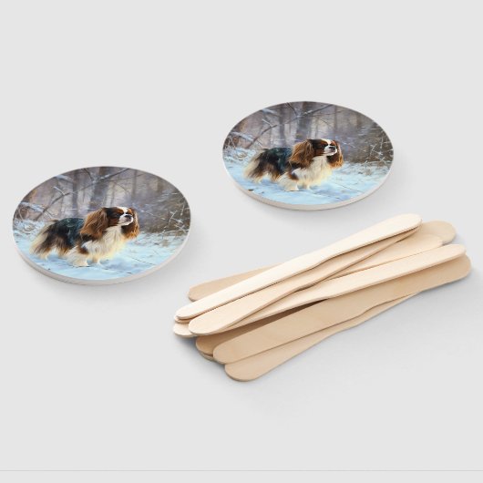 English Toy Spaniel Let It Snow Weihnachten Fächer (Non-assembled)