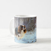 English Toy Spaniel Let It Snow Weihnachten Kaffeetasse (Vorderseite Links)