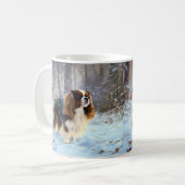 English Toy Spaniel Let It Snow Weihnachten Kaffeetasse (Vorderseite Links)