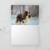 English Toy Spaniel Let It Snow Weihnachten Karte (Innenseite)
