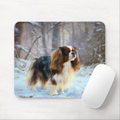 English Toy Spaniel Let It Snow Weihnachten Mousepad (Mit Mouse)