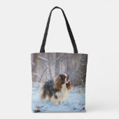 English Toy Spaniel Let It Snow Weihnachten Tasche (Rückseite)