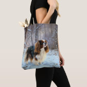 English Toy Spaniel Let It Snow Weihnachten Tasche (Von Nahem)