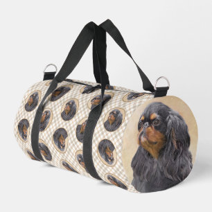 English Toy Spaniel Painting King Charles Dog Art Duffle Bag