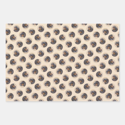 English Toy Spaniel Painting King Charles Dog Art Geschenkpapier Set (Vorderseite)