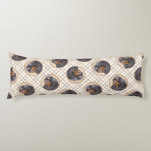 English Toy Spaniel Painting King Charles Dog Art Seitenschläferkissen (Vorderseite)