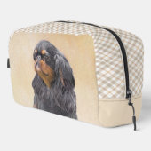 English Toy Spaniel Painting King Charles Dog Art Waschbeutel (Rechte Ecke)