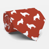 English Toy Spany Hunde Silhouetten Muster Krawatte (Gerollt)