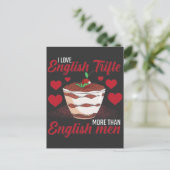 English Trifle Dessert Feinschmecker Postkarte (Stehend Vorderseite)