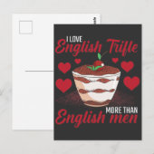 English Trifle Dessert Feinschmecker Postkarte (Vorne/Hinten)