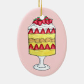 English Trifle Fruit Custard Dessert British Food Keramik Ornament (Hinten)