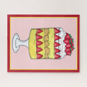 English Trifle Fruit Custard Dessert British Food Puzzle (Horizontal)