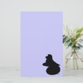 English Trumpeter Pigeon Silhouette Briefpapier (Stehend Vorderseite)