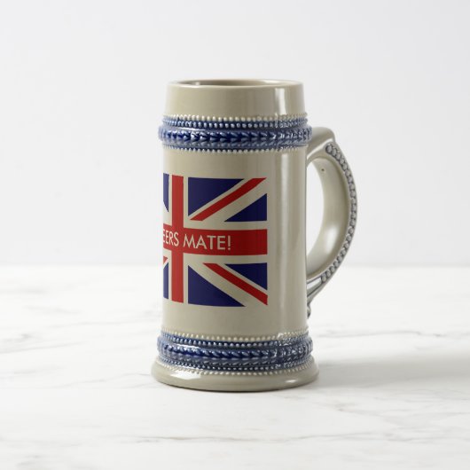 English Union Jack Flag Klassik Bierstein Tasse (VorderseiteRechts)