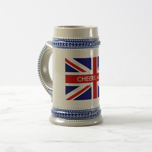 English Union Jack Flag Klassik Bierstein Tasse (Vorderseite Links)