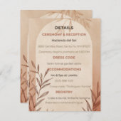 English Wedding Details Card Terracotta Arch Einladung (Vorne/Hinten)