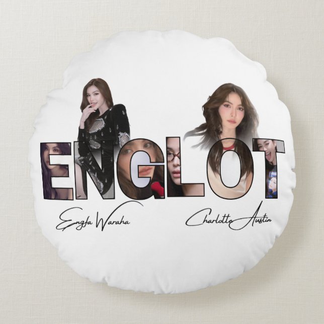 Englot - Engfa Waraha e Charlotte austin Rundes Kissen (Vorderseite)