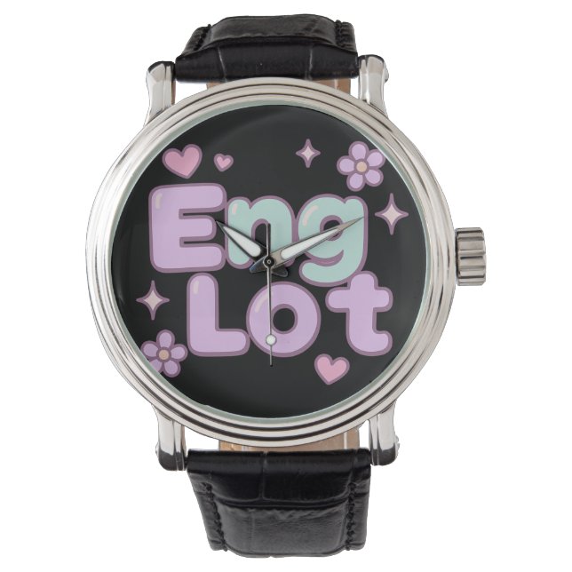 Englot Kawaii Blasenbuchstabe Armbanduhr (Vorderseite)