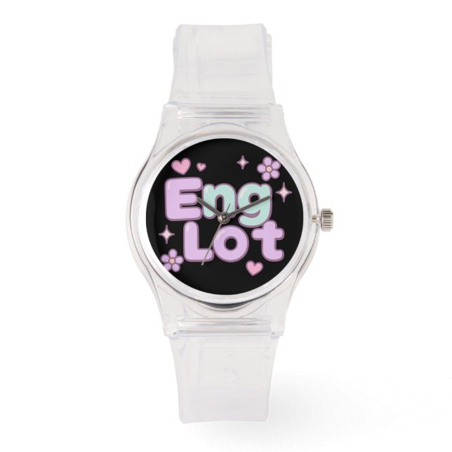 Englot Kawaii Blasenbuchstabe Armbanduhr (Vorderseite)