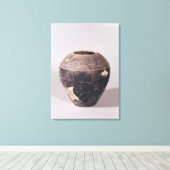 Engobe-Vase mit abgerundeten Linien Leinwanddruck (Insitu (Holzboden))