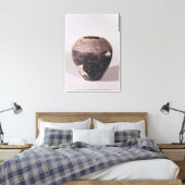Engobe-Vase mit abgerundeten Linien Leinwanddruck (Insitu (Schlafzimmer))