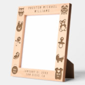 Engraved Baby Birth Stats Personal Picture Frame Geätzte Rahmen (Links)
