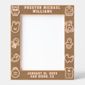 Engraved Baby Birth Stats Personal Picture Frame Geätzte Rahmen (Vorderseite)
