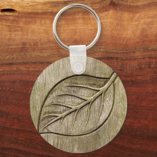 Engraved leaf schlüsselanhänger (Vorderseite)