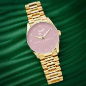 Engraved Monogram Couples Minimalist & Chic Armbanduhr