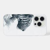 Engraved Tiger Profile Mystic Forest iPhone Hülle (Rückseite (Horizontal))