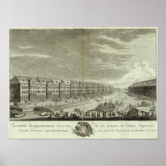 Engraved View of Saint Petersburg 2 Poster (Vorne)
