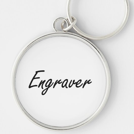 Engraver-künstlerischer Job-Entwurf Schlüsselanhänger (Vorne)