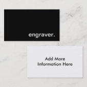 Engraver-Visitenkarte Visitenkarte (Vorne/Hinten)