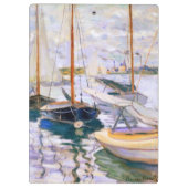Engrboats on the Seine at Petit Claude Monet Klemmbrett (Rückseite)