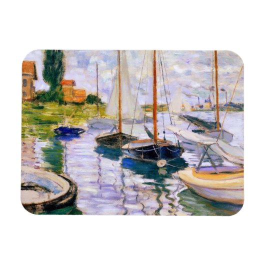 Engrboats on the Seine at Petit Claude Monet Magnet (Horizontal)