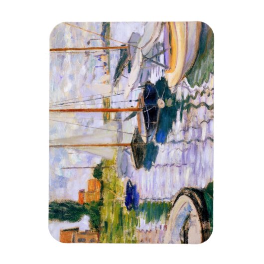 Engrboats on the Seine at Petit Claude Monet Magnet (Vertikal)