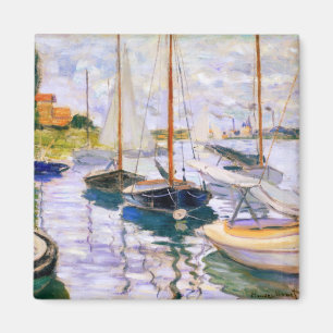 Engrboats on the Seine at Petit Claude Monet Magnet