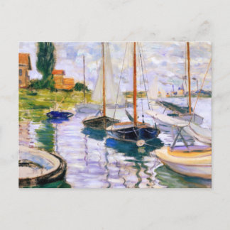 Engrboats on the Seine at Petit Claude Monet Postkarte