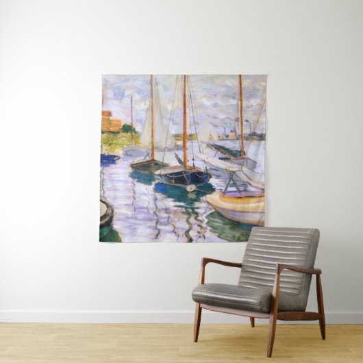 Engrboats on the Seine at Petit Claude Monet Wandteppich (Beispiel)