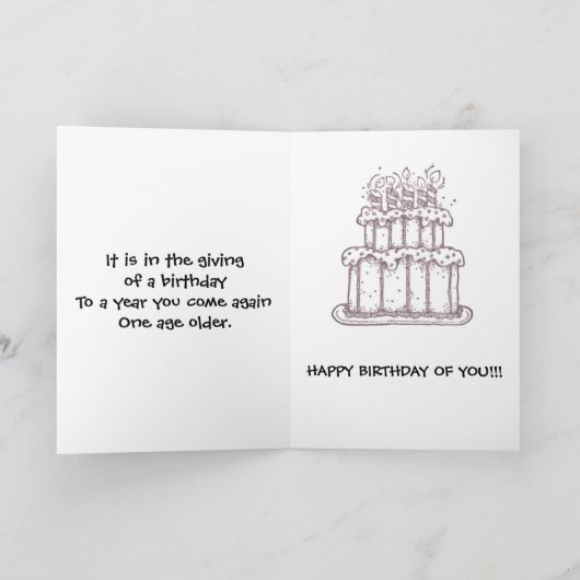 Engrish Birthday Card Karte (Innenseite)