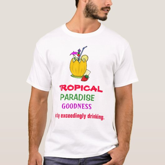 ENGRISH: tropisches Paradies = trinkend! T-Shirt (Vorderseite)